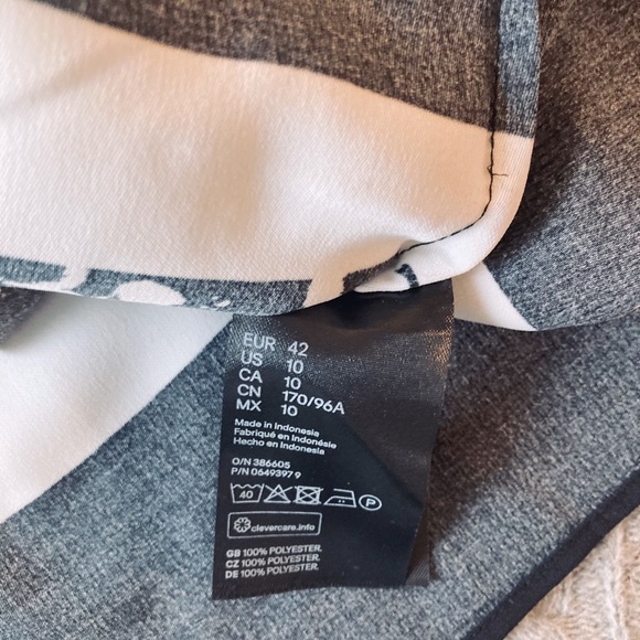 H&M Black & White Floral Sheath Dress - Picture 7 of 8